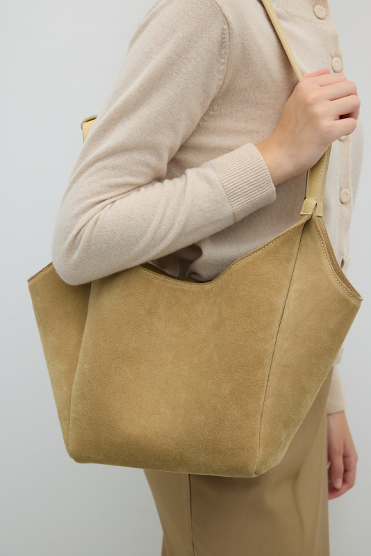 %100 Deri Çanta Bej - Roman (1)