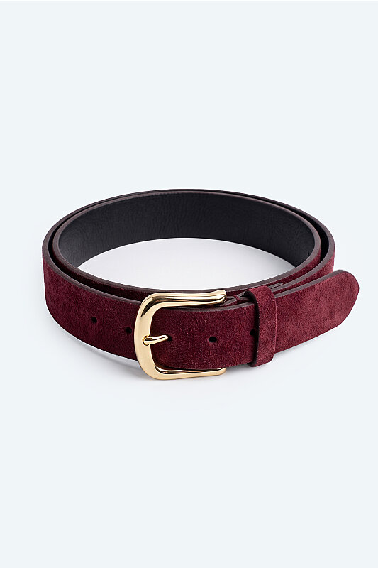 %100 Deri Kemer Bordo - Roman (1)