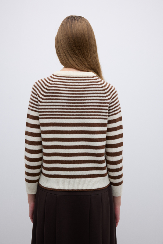 %100 Yün Çizgili Triko Standart Renk - 2