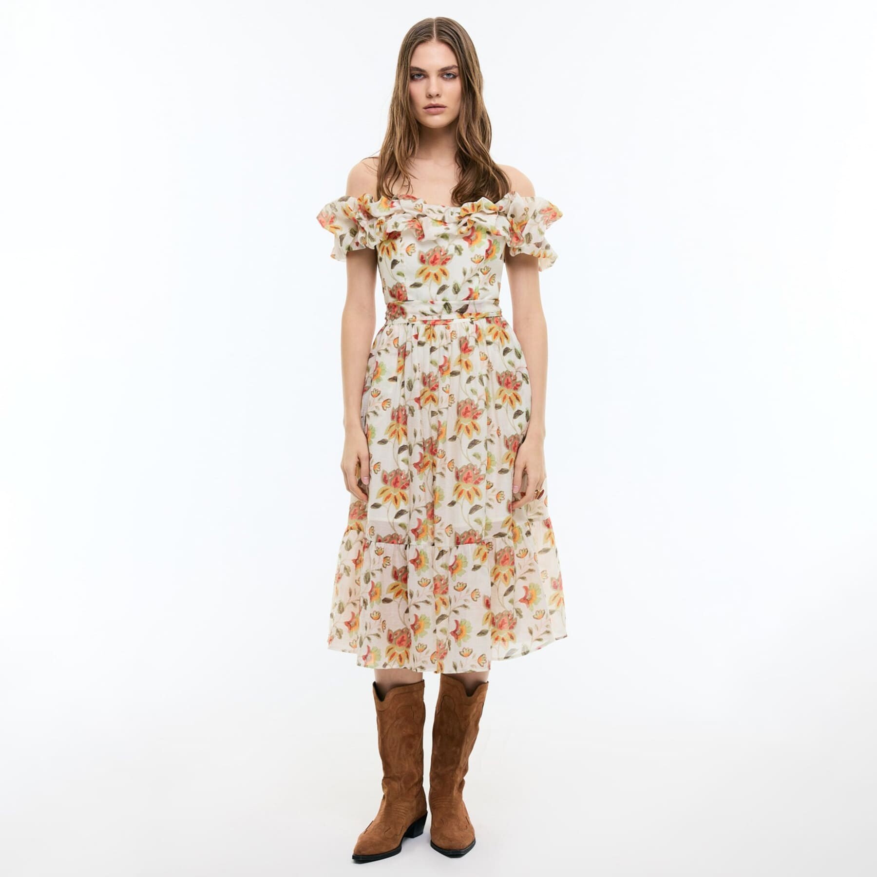 Midi Boy Elbise ile Bahar Stili Roman'da!