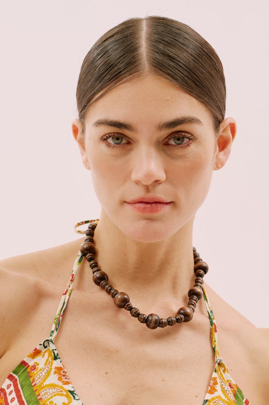 Ahşap Detaylı Kolye Standart Renk - Roman