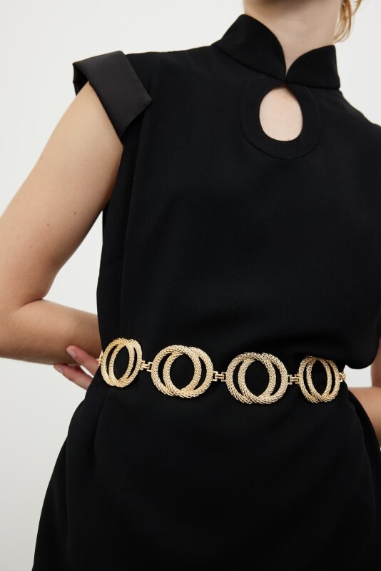  Aksesuarlı Gold Zincir Kemer Standart Renk - 2