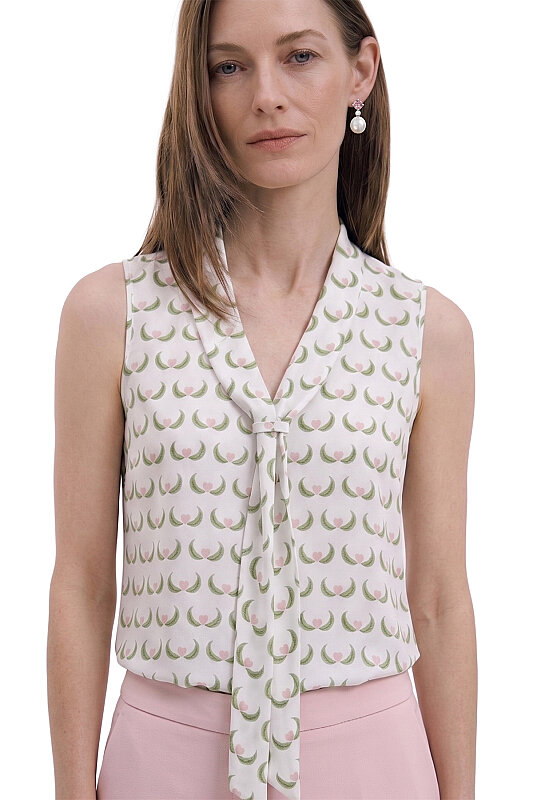 Anneler Günü Özel Tasarımı Fular Detaylı Bluz Standart Renk - Roman