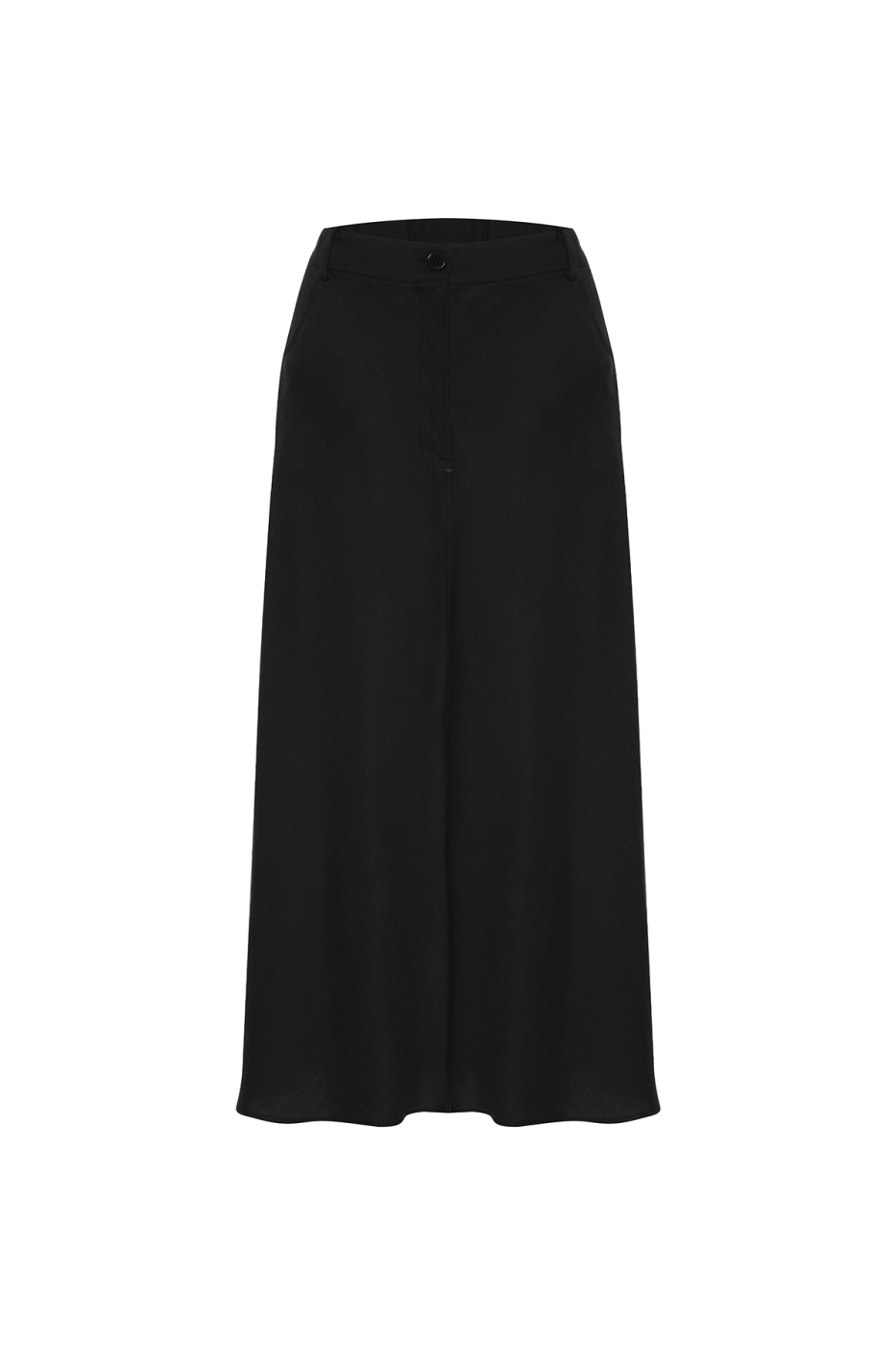 Arka Beli Lastikli Midi Boy Etek Lacivert - 5