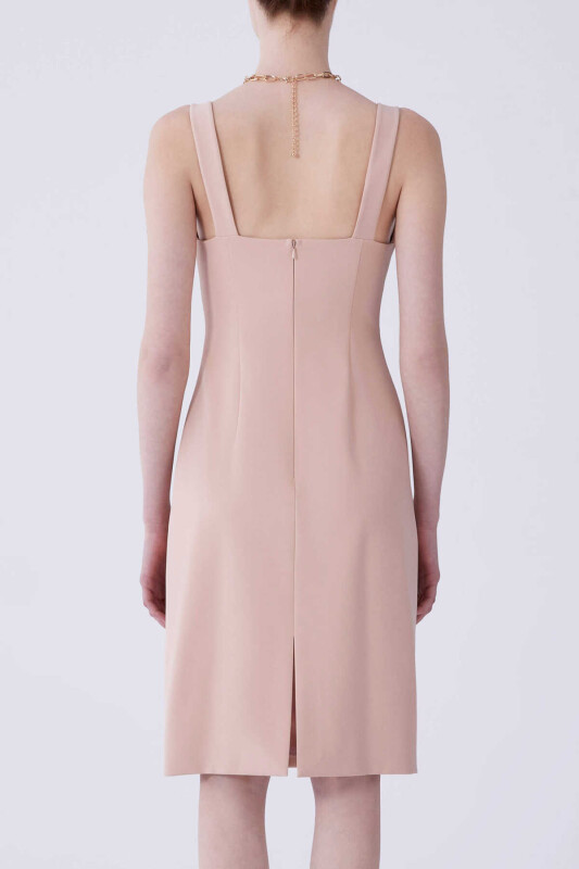 Askılı Abiye Elbise Pudra - 2