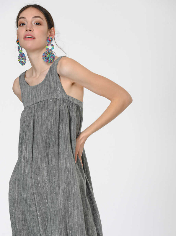 Askılı Uzun Uzun Elbise Standart Renk - 4