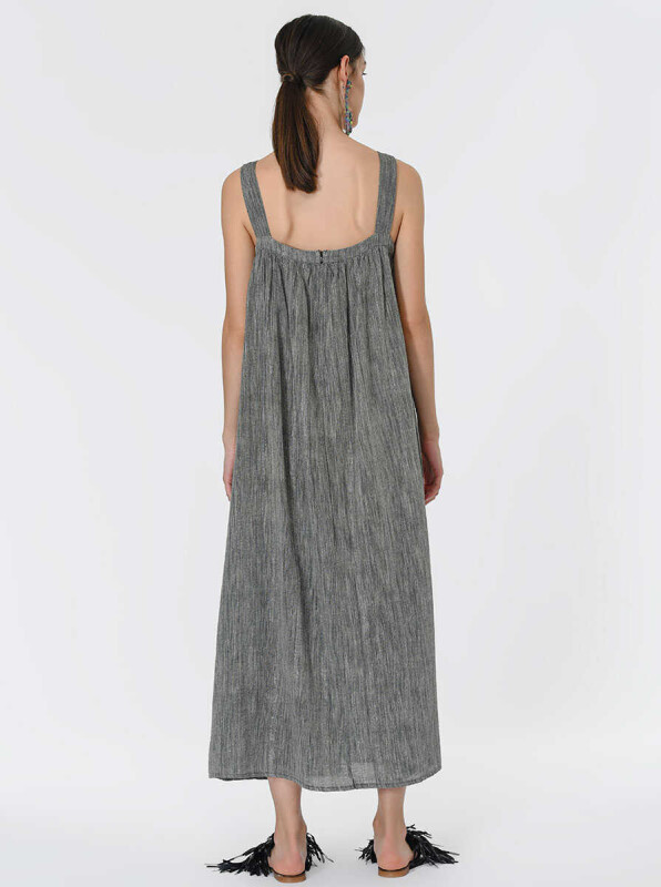 Askılı Uzun Uzun Elbise Standart Renk - 2