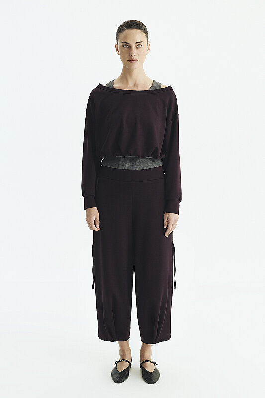 Atletli Sweatshirt Mürdüm 