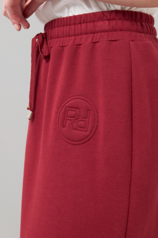 Bağlama Detaylı Örme Midi Boy Etek Bordo - 4