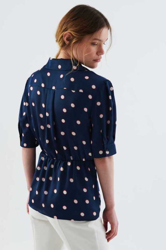 Bağlamalı Kruvaze Kadın Gömlek Standart Renk - 4