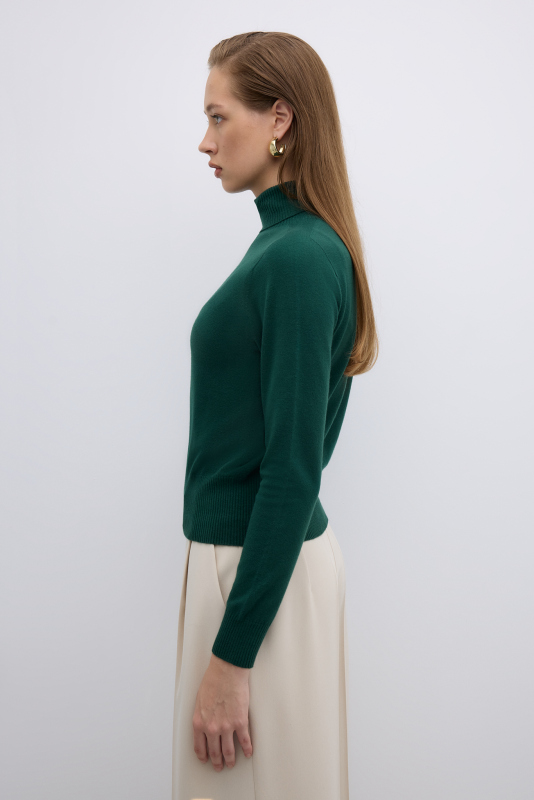 Balıkçı Yaka Triko Yeşil - 3