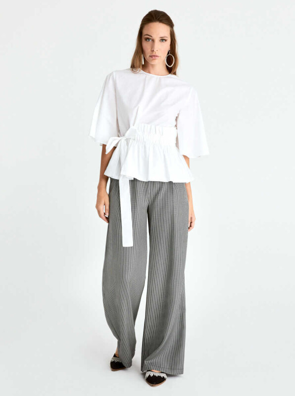  Waist Detailed Blouse White - Roman