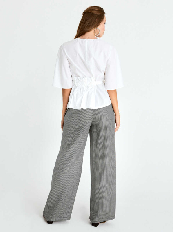  Waist Detailed Blouse White - Roman (1)