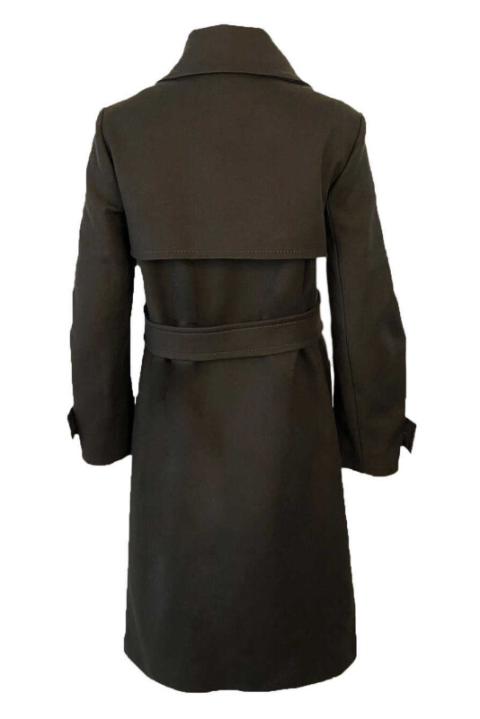  Bel Detaylı Kadın Trençkot Haki - Roman (1)