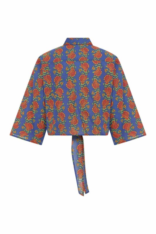 Belden Bağlamalı Kadın Gömlek Standart Renk - 5