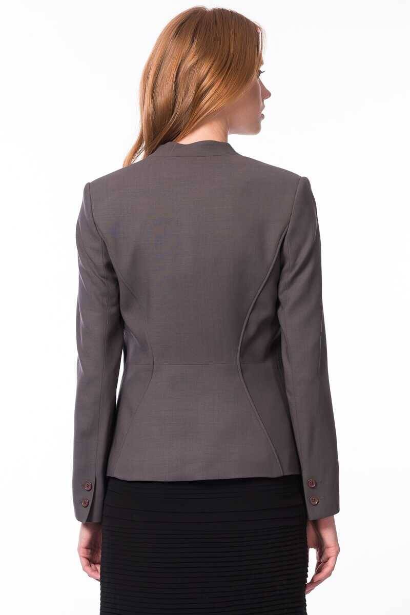  Beli Detaylı Koyu Ceket Koyu Gri - 2