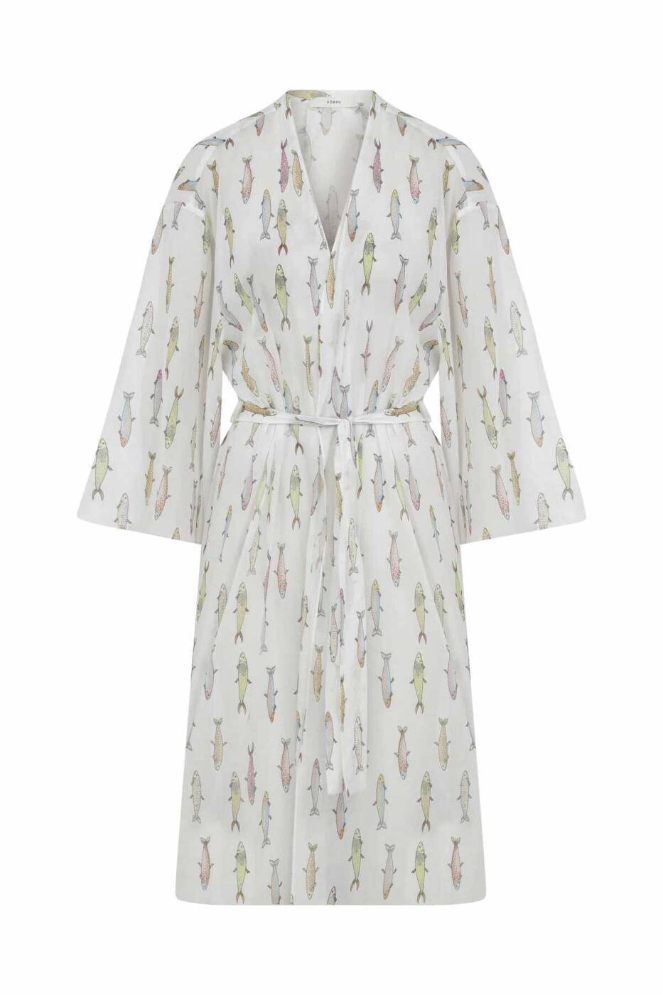 Beli Kuşaklı Desenli Kimono Standart Renk - 4