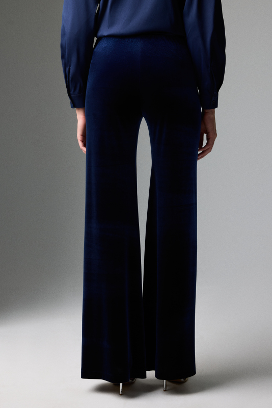 Beli Lastikli Geniş Paça Pantolon Lacivert - Roman (1)