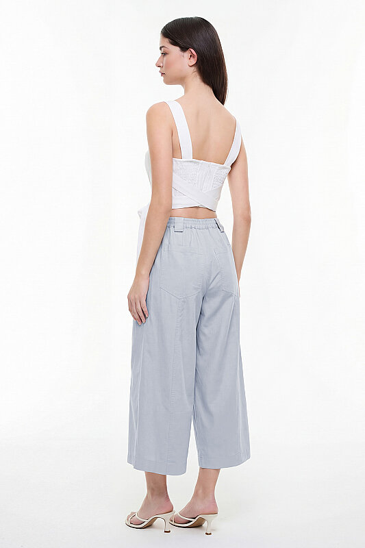 Beli Lastikli Pantolon Buz Mavisi - Roman (1)
