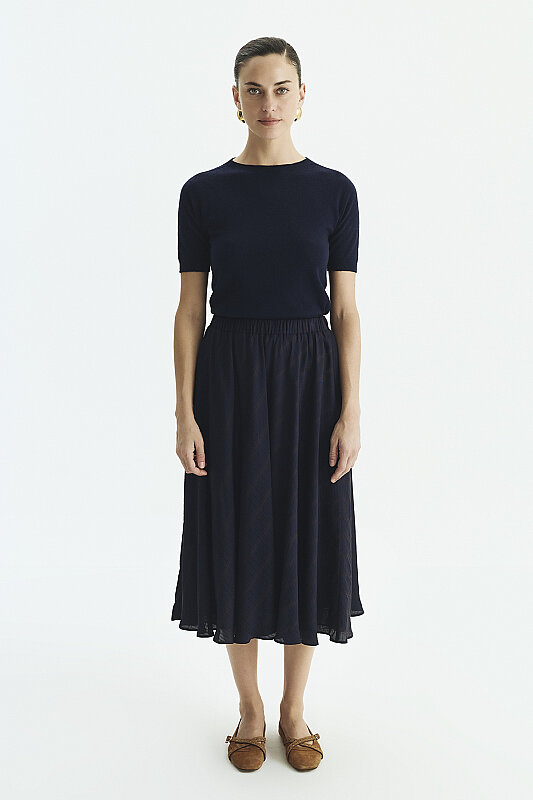 Beli Lastkli Midi Boy Etek Standart Renk - Roman