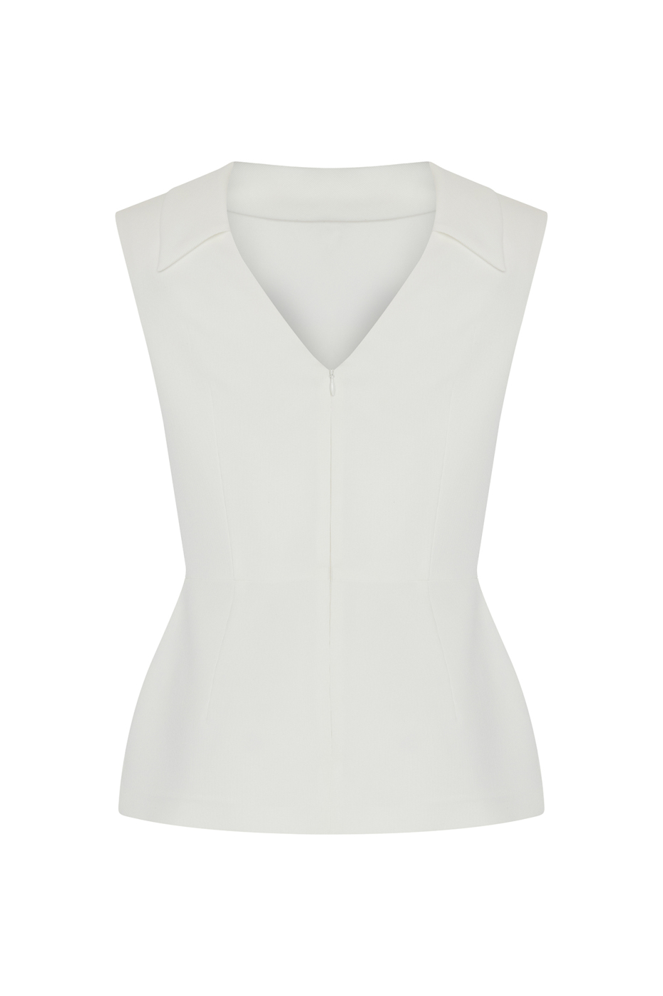 Beli Tokalı Yaka Detaylı Bluz Beyaz - 6