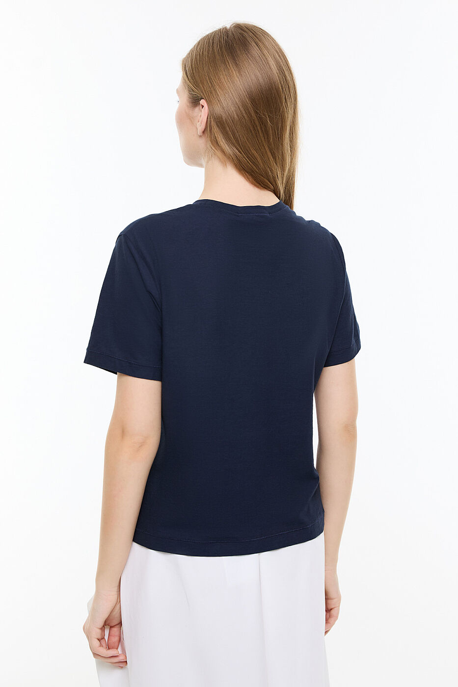 Bisiklet Yaka Süprem Penye T-shirt Lacivert - 2