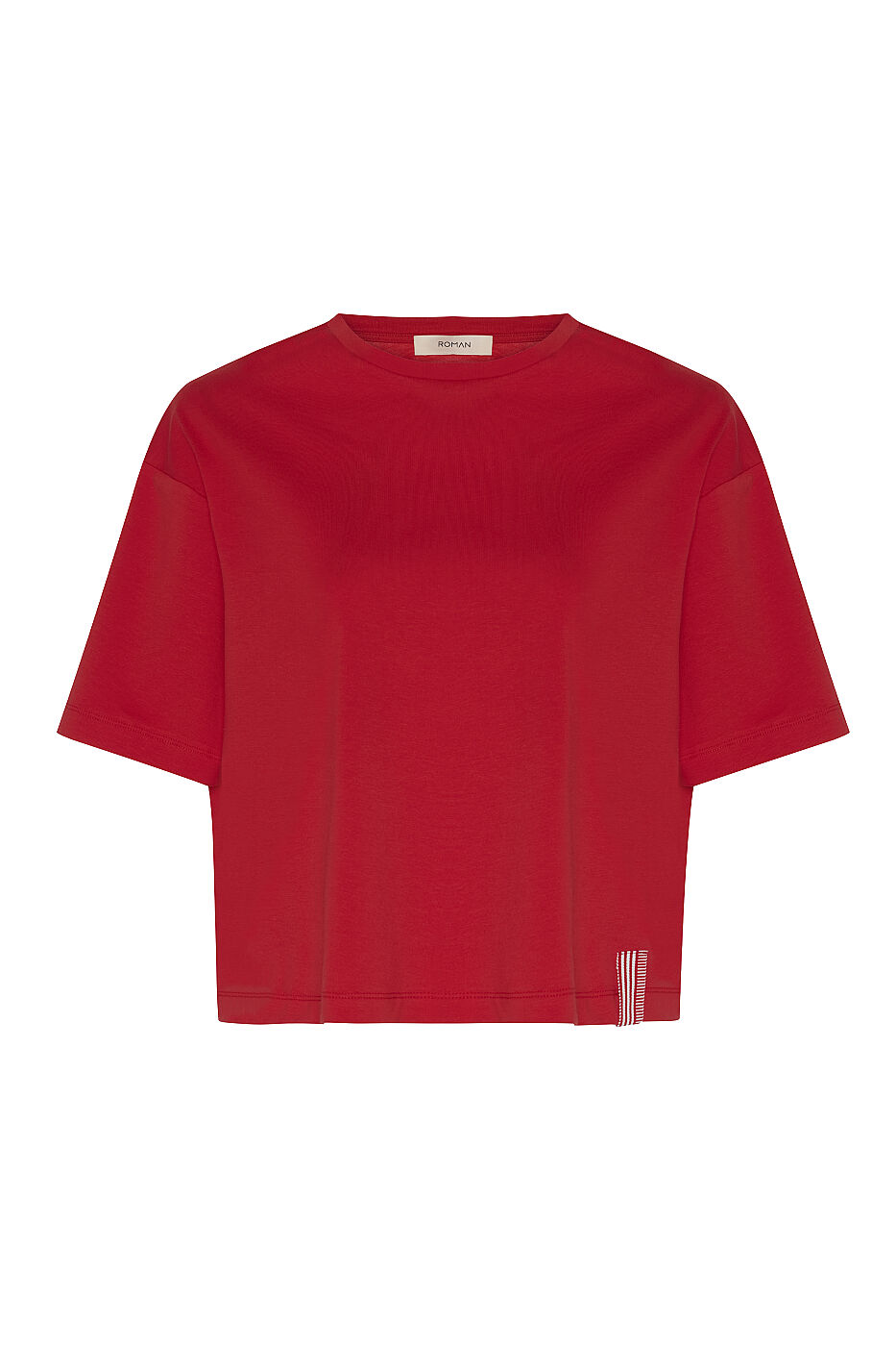 Bisiklet Yaka T-Shirt Kırmızı - 3