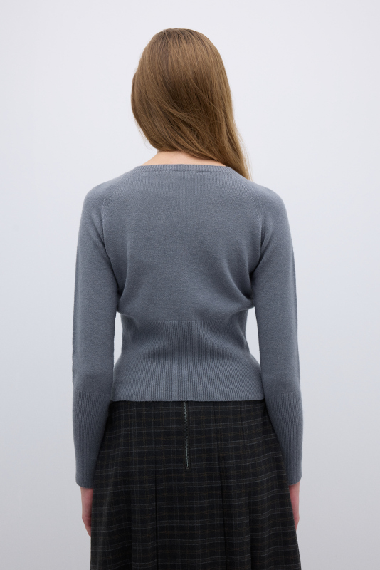 Bisiklet Yaka Triko Gri - 2