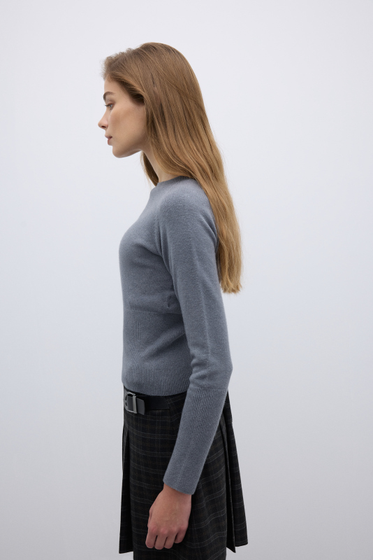 Bisiklet Yaka Triko Gri - 4