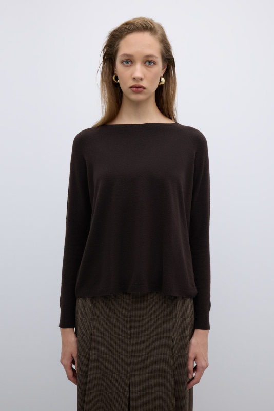 Bisiklet Yaka Triko Kahve 