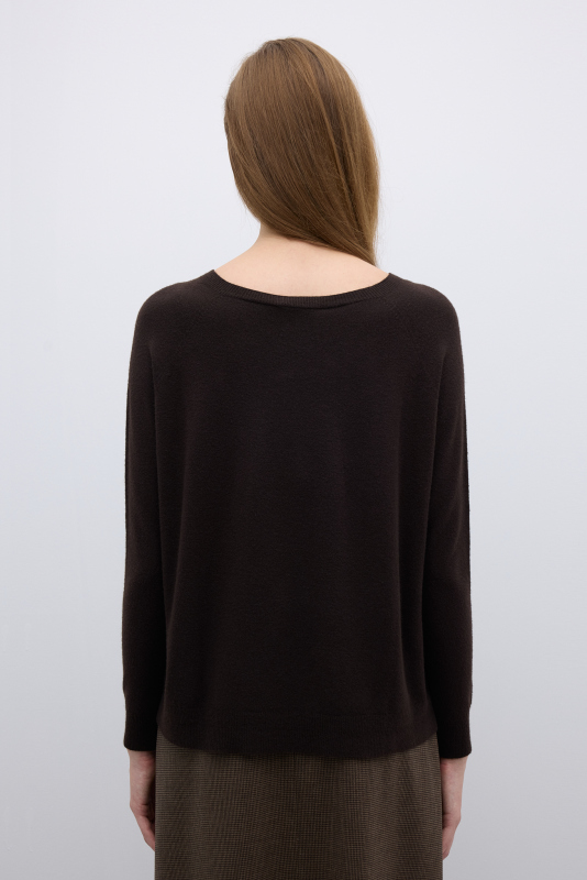 Bisiklet Yaka Triko Kahve - 2