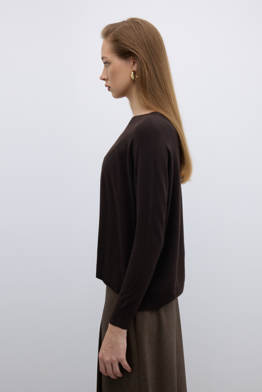 Bisiklet Yaka Triko Kahve - 4