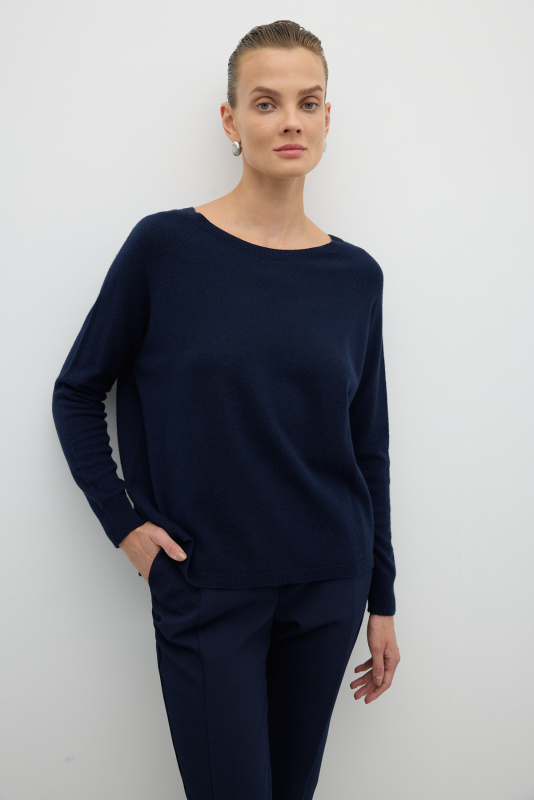 Bisiklet Yaka Triko Lacivert - 3