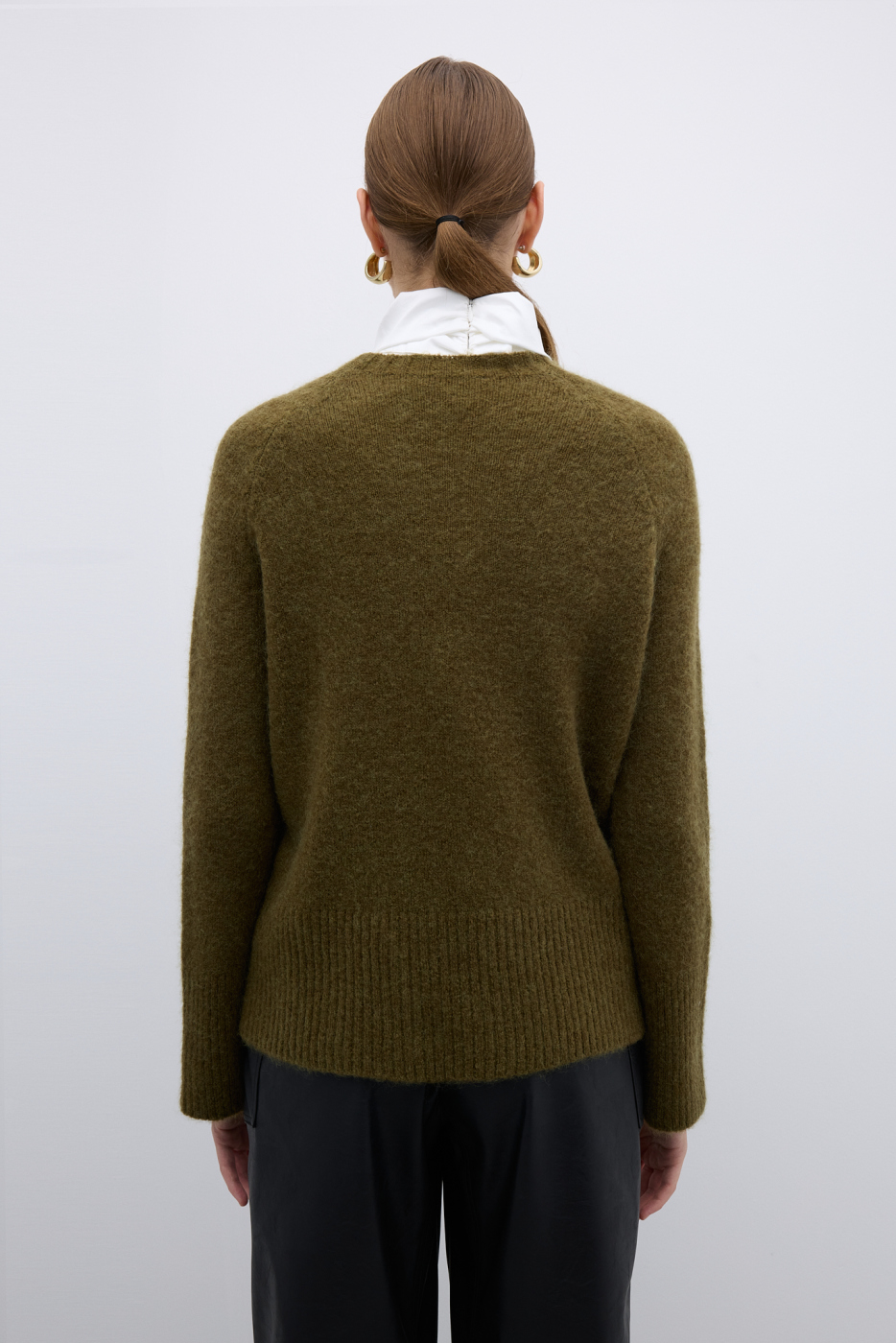 Bisiklet Yaka Triko Olive - 2