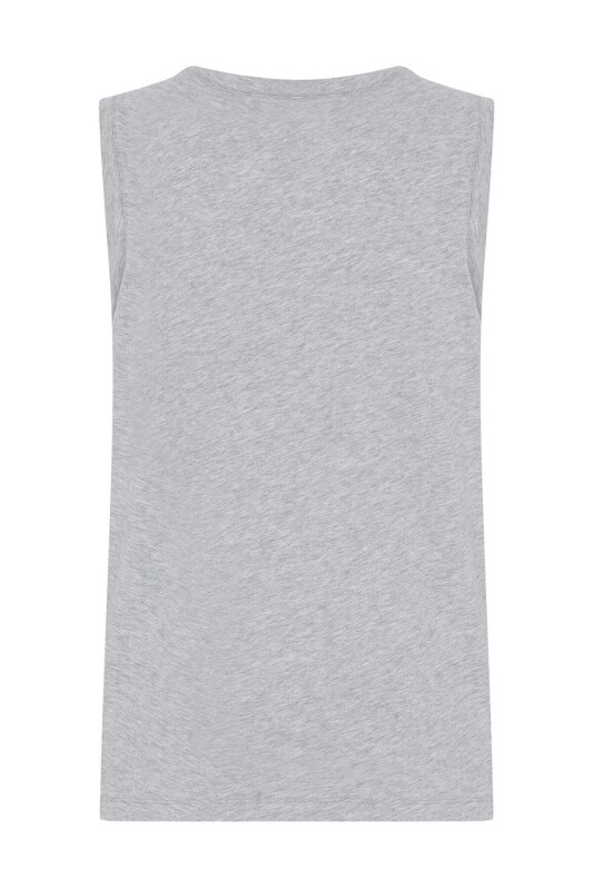  Bisiklet yakalı Kadın Atlet Gri - Melanj - 5