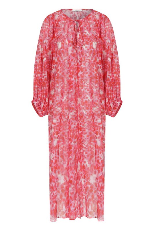 Boyundan Bağlamalı Uzun Elbise Standart Renk - 4