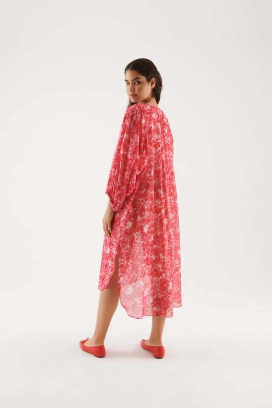 Boyundan Bağlamalı Uzun Elbise Standart Renk - 2