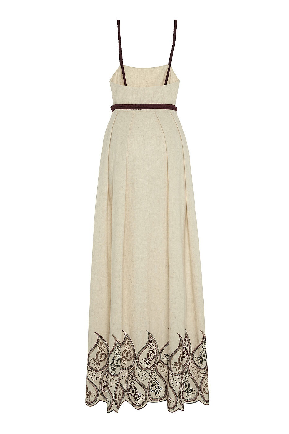 Brodeli Midi Elbise Standart Renk - 6