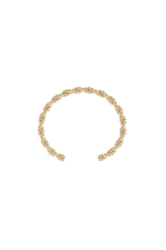  Büzgü Desenli Gold Bileklik Standart Renk - Roman (1)