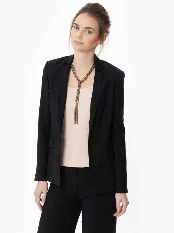 Cep Detaylı Klasik Ceket Siyah - 1