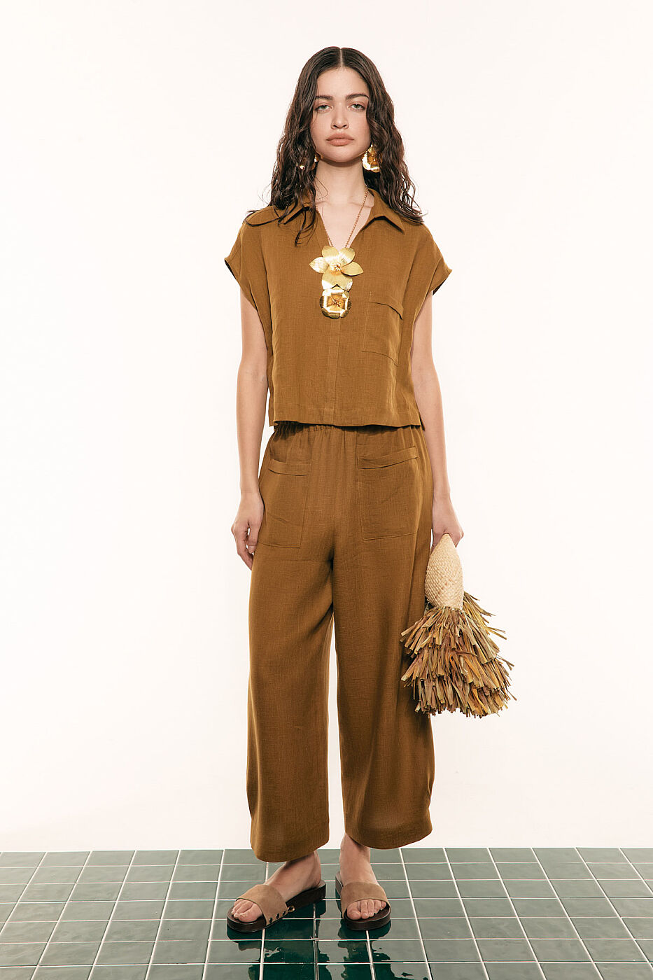 Cep Detaylı Pantolon Olive - 7