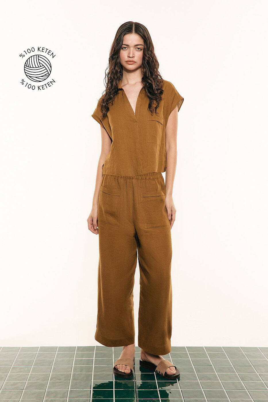 Cep Detaylı Pantolon Olive - 1
