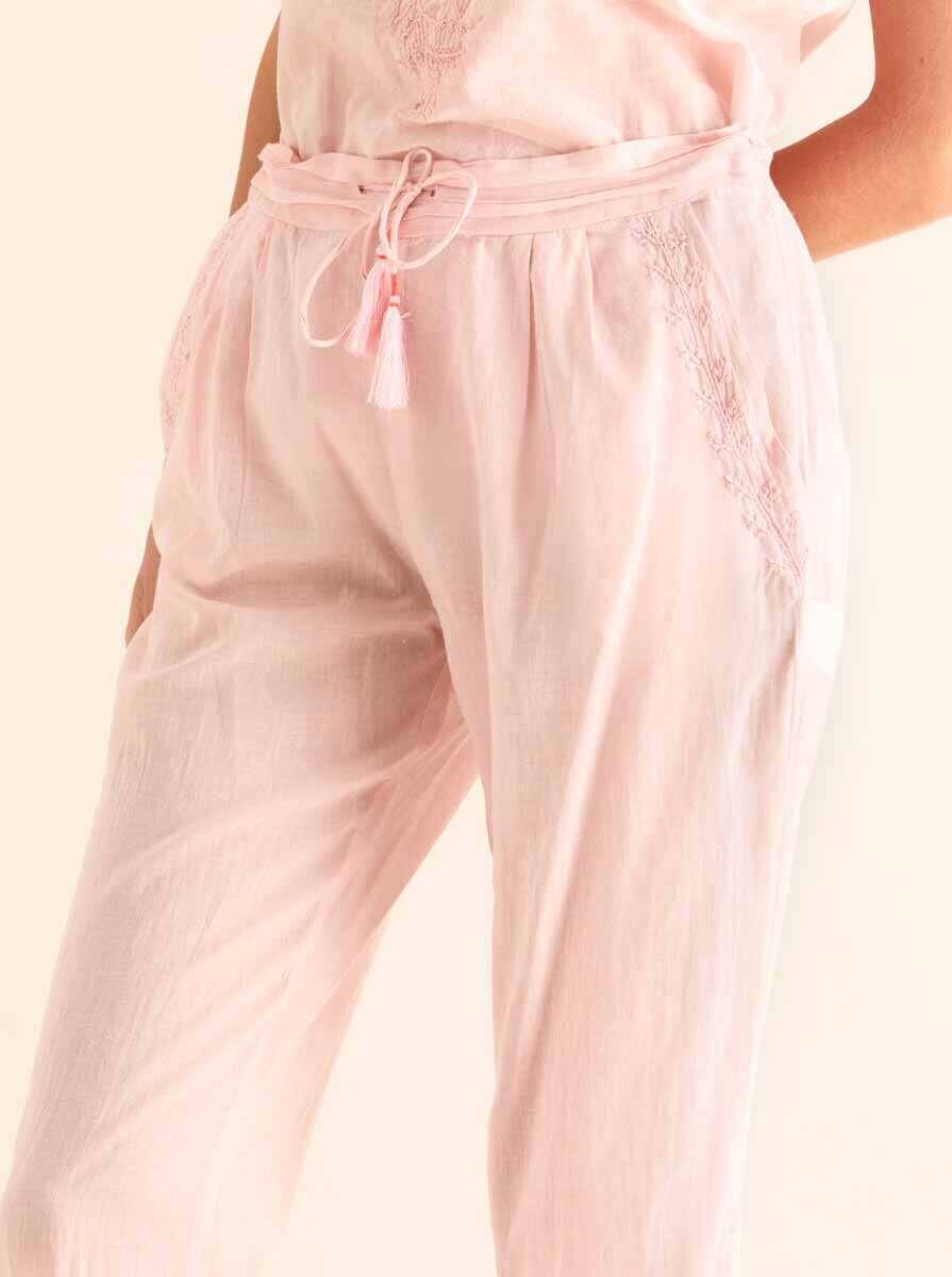 Cep Detaylı Pantolon Pembe - 3