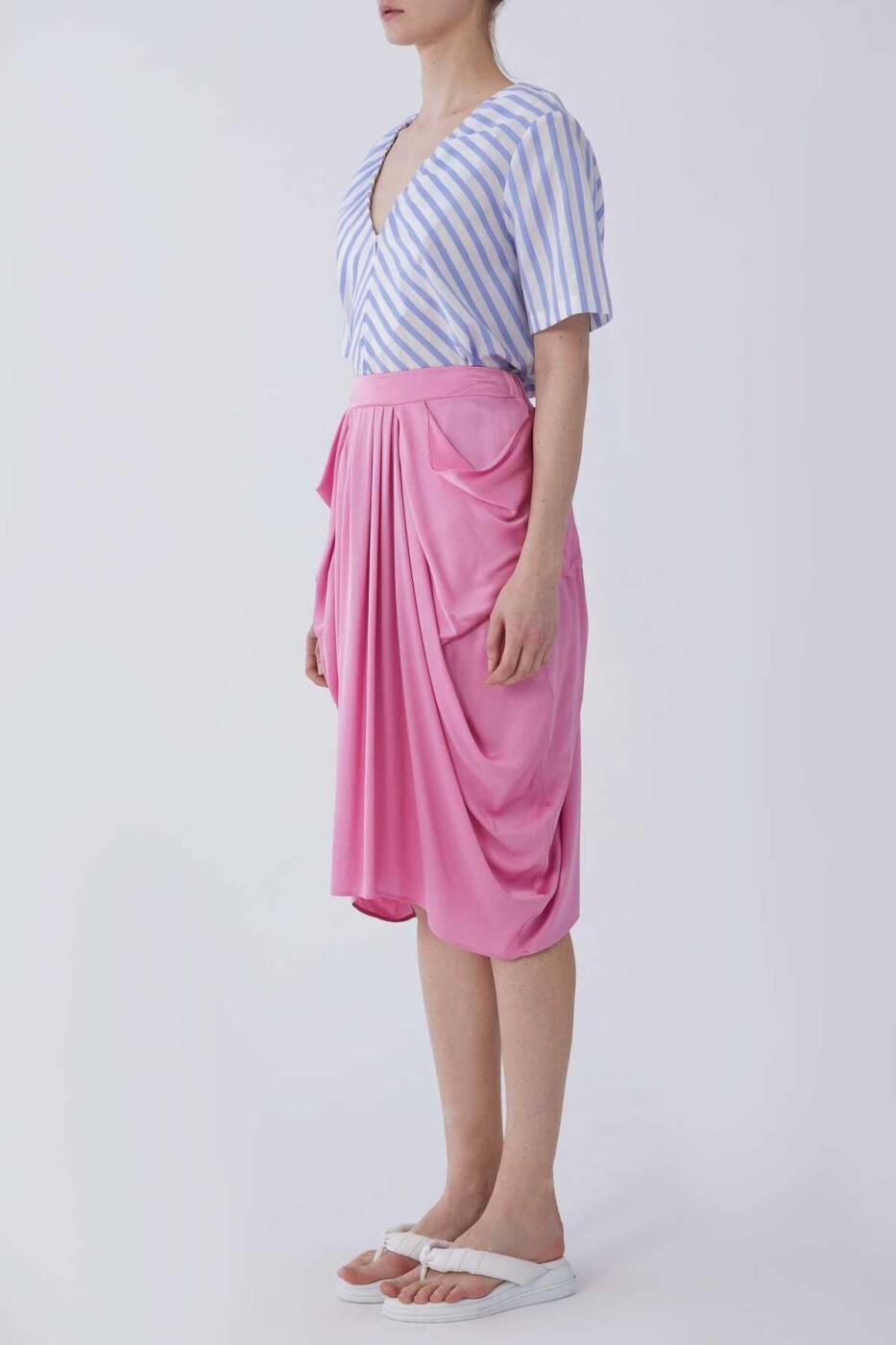 Cepli Midi Etek Pembe - 3