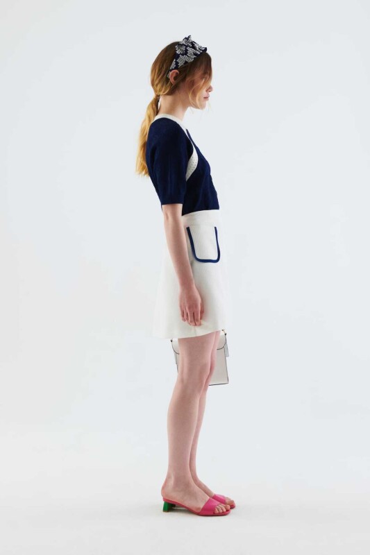 Cepli Mini Etek Beyaz - 3