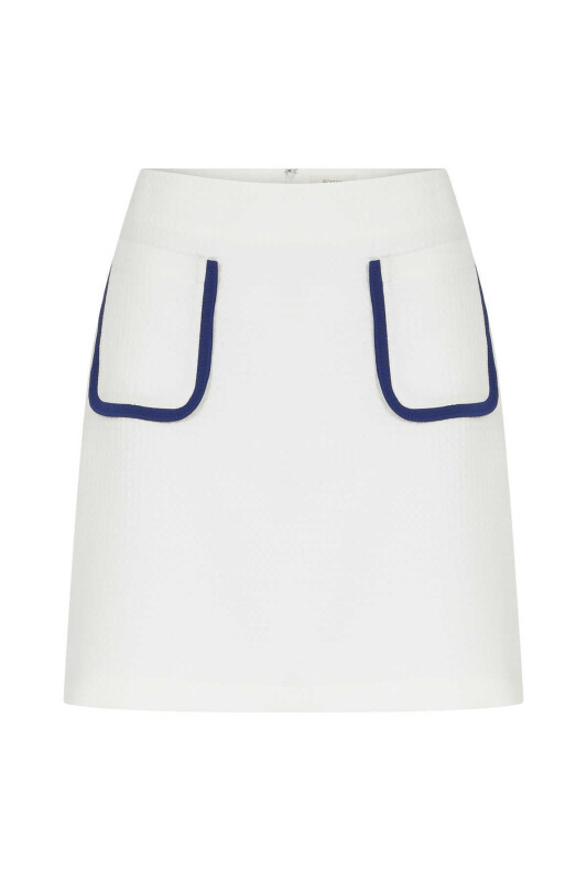 Cepli Mini Etek Beyaz - 4