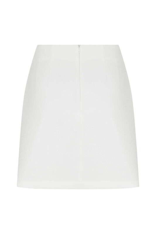 Cepli Mini Etek Beyaz - 5