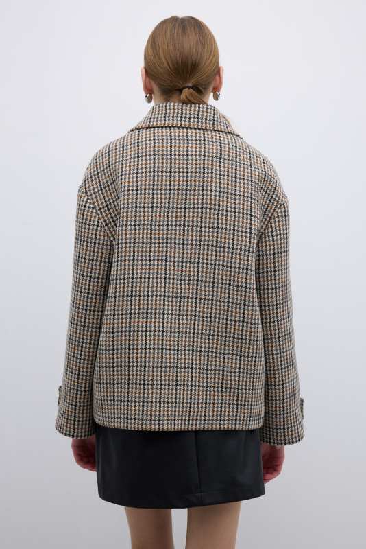 Çift Çepli Fermuarlı Yün Karışımlı Mont Standart Renk - 2