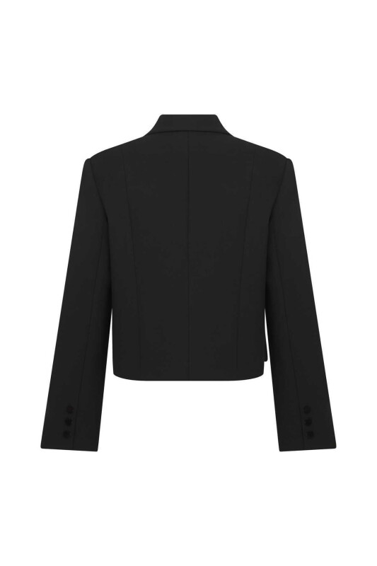  Çift Düğmeli Kadın Ceket Siyah - 5