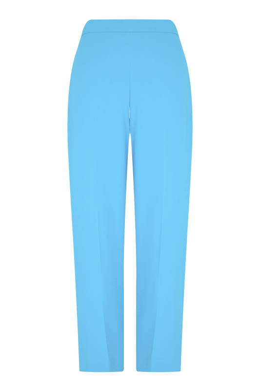 Çift Pileli Havuç Pantolon Mavi - 5